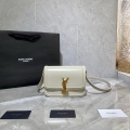 YSL 634306 Yves Saint Laurent Solferino Box Small Shoulder Handbag White