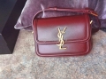 YSL 634306 Yves Saint Laurent Solferino Box small Shoulder Handbag Wine Red