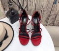 YSL Cassandra Sandals In Patent Leather With Monogram Red 30124