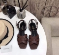 Yves Saint Laurent Tribute Flat Sandals In Smooth Leather 30150