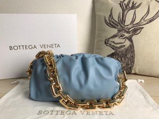 BV 620230 Bottega Veneta Chain Pouch Raintree Bag 92020 Strap 25cm Cloud Blue Gold