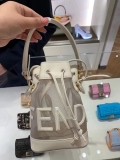 Fendi 8BS010 Mon Tresor Leather And Mesh Mini Bag 8361 Beige