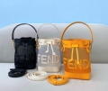 Fendi 8BS010 Mon Tresor Leather And Mesh Mini Bag 8361 Orange