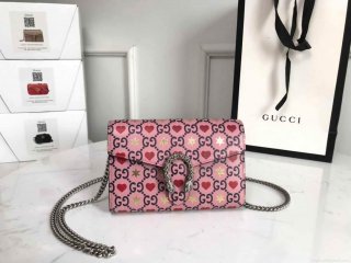 Gucci 401231 Gucci Dionysus GG Mini Chain Bag Pink