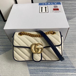 Gucci 446744 GG Marmont Matelassé Mini Bag Beige