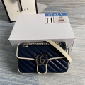 Gucci 446744 GG Marmont Matelassé Mini Bag Navy Blue