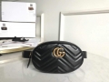 Gucci 476434 GG Marmont Matelassé Leather Belt Bag Black