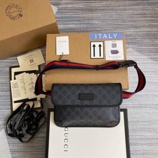 Gucci 598113 Ophidia GG Black Belt Bag