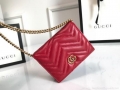 Gucci 625693 GG Marmont Card Case Wallet Red