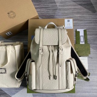 Gucci 625770 GG Embossed Backpack White