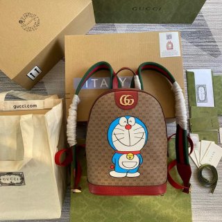 Gucci 647816 Doraemon x Gucci small backpack in mini GG canvas