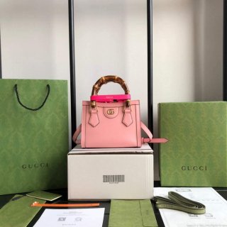 Gucci Diana Mini tote bag top handle bag Gucci 655661 Pink