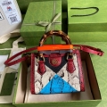 Gucci Diana Mini tote bag top handle bag Gucci ‎655661 Grey With Red