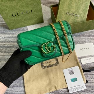 Gucci GG Marmont super mini bag 574969 Green