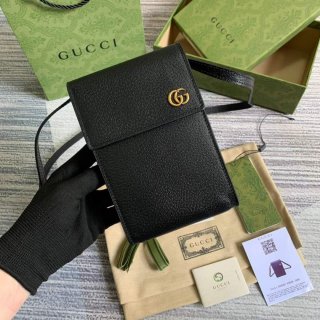 Gucci ‎658563 GG Marmont Mini Bag Black