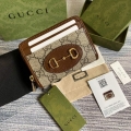 Gucci ‎‎658549 Gucci Horsebit 1955 Card Case Brown