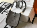 Hermes Evelyne Bag Designer Hermes Mini Crossbody Bag 20387 Gold Buckle Gray