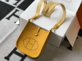 Hermes Evelyne Bag Designer Hermes Mini Crossbody Bag 20392 Gold Buckle Yellow