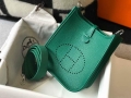 Hermes Evelyne Bag Hermes Mini Crossbody Bag 20404 Silver Buckle Dark Green