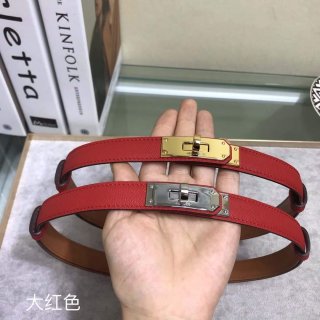 Hermes Women’s Kelly Leather Belt 20MM 19019 Red