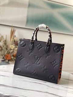 Louis Vuitton M58522 LV M58521 OnTheGo MM Monogram Empreinte Tote Bag Black