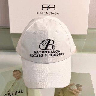 Balenciaga 529192310 Cap black white Classic Baseball Cap with Balenciaga embroidered logo B990064