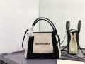 Balenciaga 390346 Women’s Navy Xs Tote Bag Apricot black