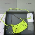 Balenciaga 6940271VG9 Le Cagole Mini Multipouch in Lemon Yellow Arena lambskin