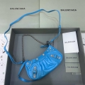 Balenciaga 6940271VG9 Le Cagole Mini Multipouch in Blue Crocodile