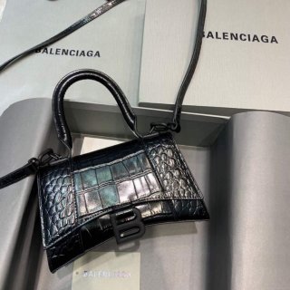 Balenciaga 592833 Hourglass XS Top Handle Bag Black