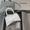 Balenciaga 592833 Hourglass XS Top Handle Bag White