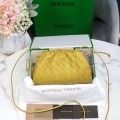 BV 585852 Bottega Veneta Mini Pouch intrecciato leather clutch with strap Yellow