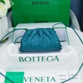 BV 585852 Bottega Veneta Mini Pouch intrecciato leather clutch with strap sapphire