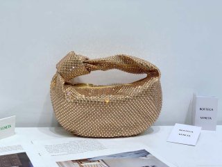 Bottega Veneta BV 651876 mini Jodie Rhinestones Apricot