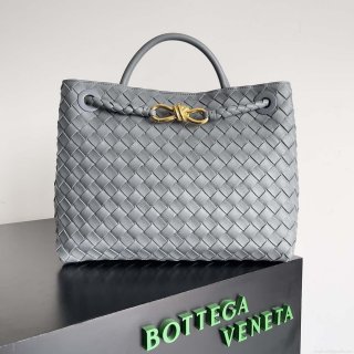 Bottega Veneta BV 743572 Medium Andiamo Light Gray