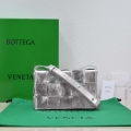 Bottega Veneta BV 578004 Cassette Cross-body bag soft lambskin leather Silver