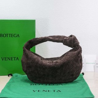 Bottega Veneta BV 690225 Teen Jodie intrecciato suede shoulder bag Brown