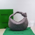 Bottega Veneta BV 690225 Teen Jodie intrecciato suede shoulder bag Drak Purple