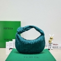 Bottega Veneta BV 690225 Teen Jodie intrecciato suede shoulder bag Lake Blue