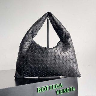 Bottega Veneta BV 763966 Small Hop oyster Bag Black