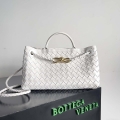 Bottega Veneta BV 754990 Small East/West Andiamo White