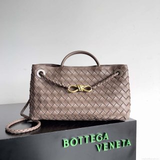 Bottega Veneta BV 754990 Small East/West Andiamo Brown