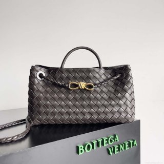 Bottega Veneta BV 754990 Small East/West Andiamo Dark Brown