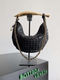 Bottega Veneta BV 776768 Sardine With Chain Black