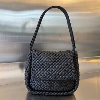 Bottega Veneta BV 709418 Small Cobble Shoulder Bag Black