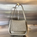 Bottega Veneta BV 709418 Small Cobble Shoulder Bag Gray