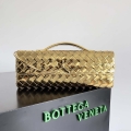 Bottega Veneta BV 741511 Long Clutch Andiamo With Handle Emerald Gold