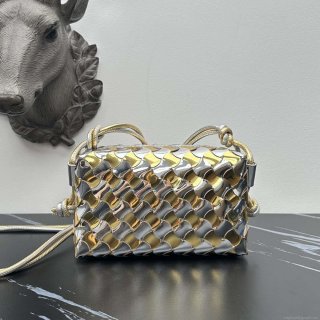 Bottega Veneta BV 680254 Mini Loop Camera Bag Silver gold