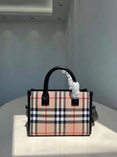 Burberry 8041655 Women’s Natural Mini Vintage Check Tote