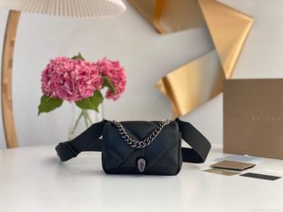 Bvlgari 291946 Serpenti Cabochon Maxi Chain Crossbody Mini Bag Black